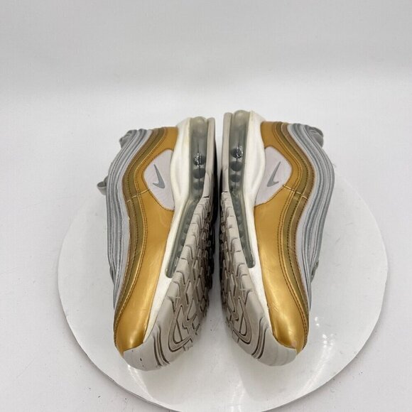 Nike Air Max 97 Women Size 9.5 AQ4137-001 Vast Gold Metallic Gray Training Shoe - Picture 8 of 12